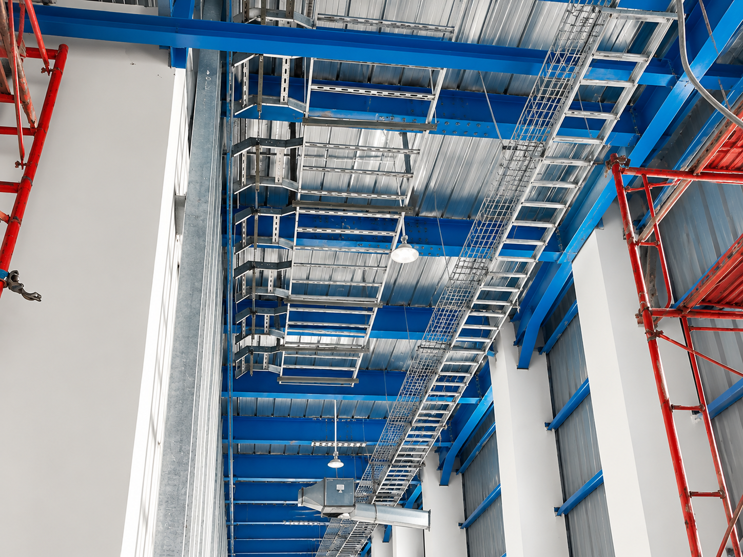 Instalasi kabel tray di gedung