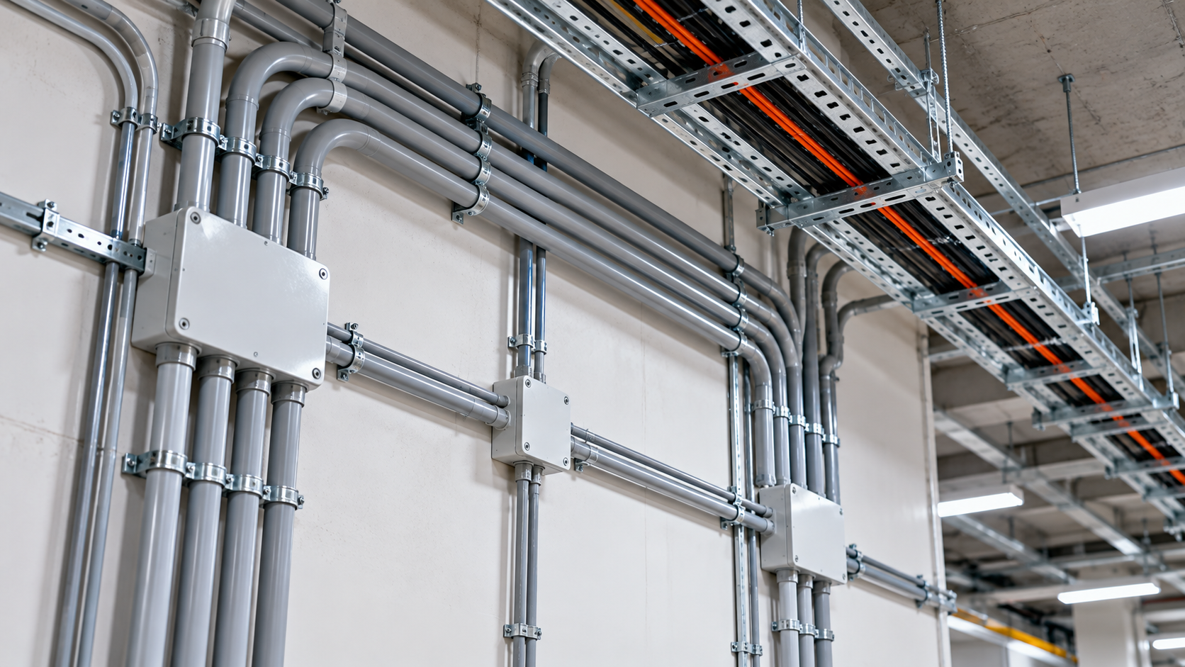 Instalasi panel dan kabel listrik gedung