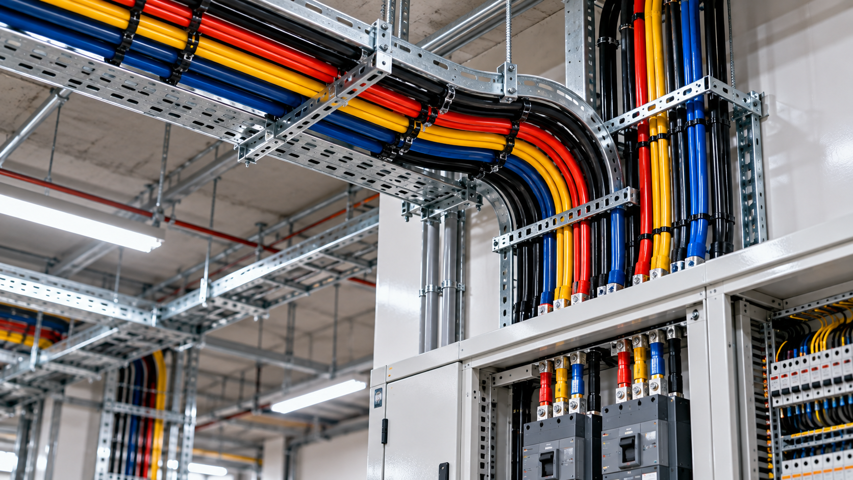 Pekerjaan instalasi kabel listrik industri
